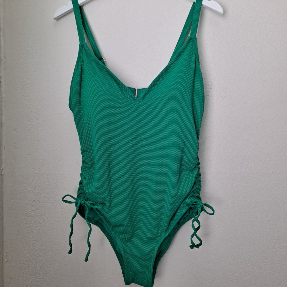 Stoney Clover Lane green cheeky high leg one piece swimsuit - Plus size
